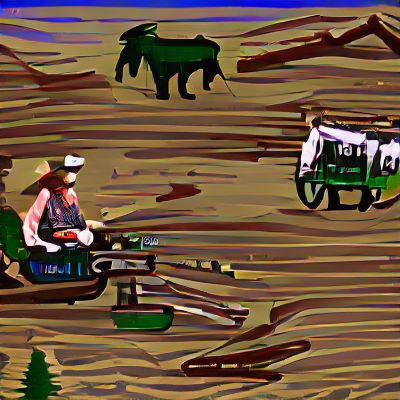 AI-Generated Lavender Field in Bright Sunlight