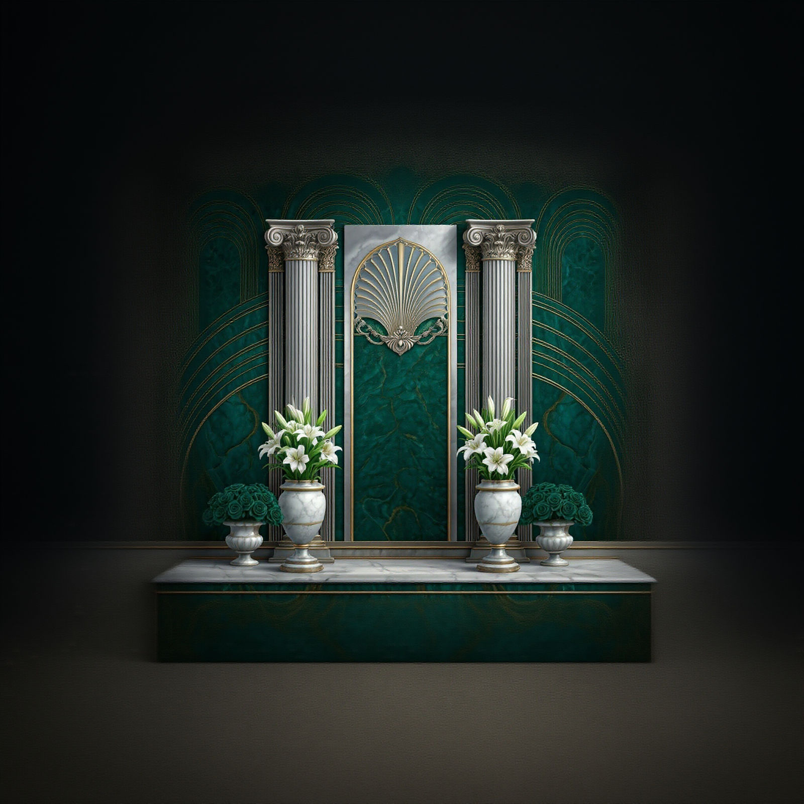 Grand Architectural Title Page in Art Deco Style