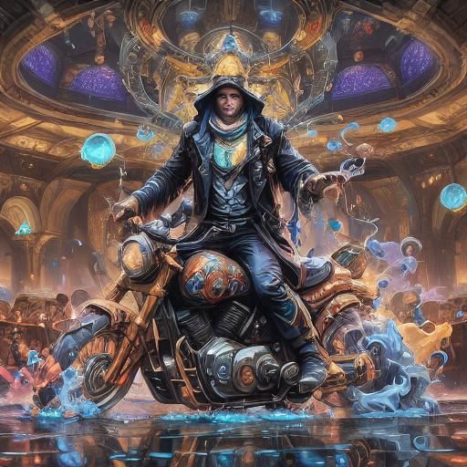 Chaotic Portrait with Protective Aura in Hyperrealism