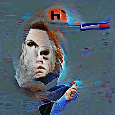 Eerie Masked Figure in Shadow