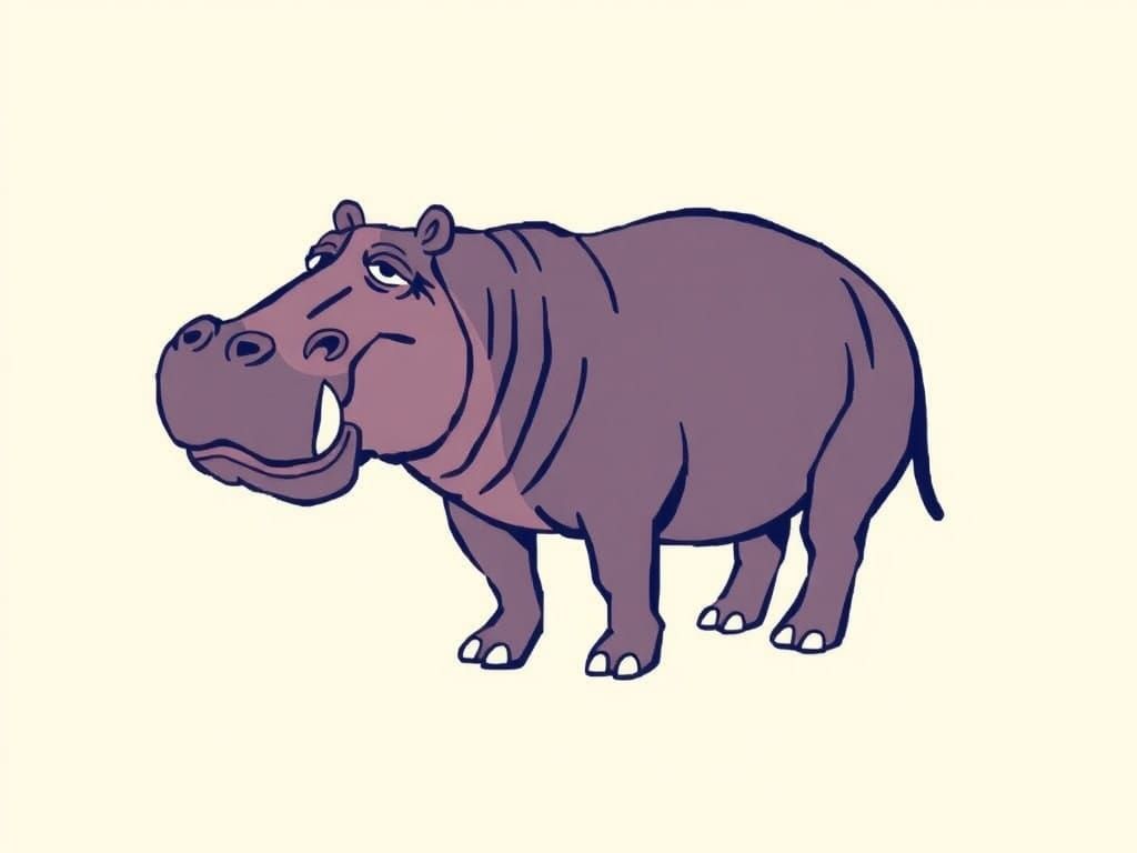 Vibrant Hippo House in Fanciful Style