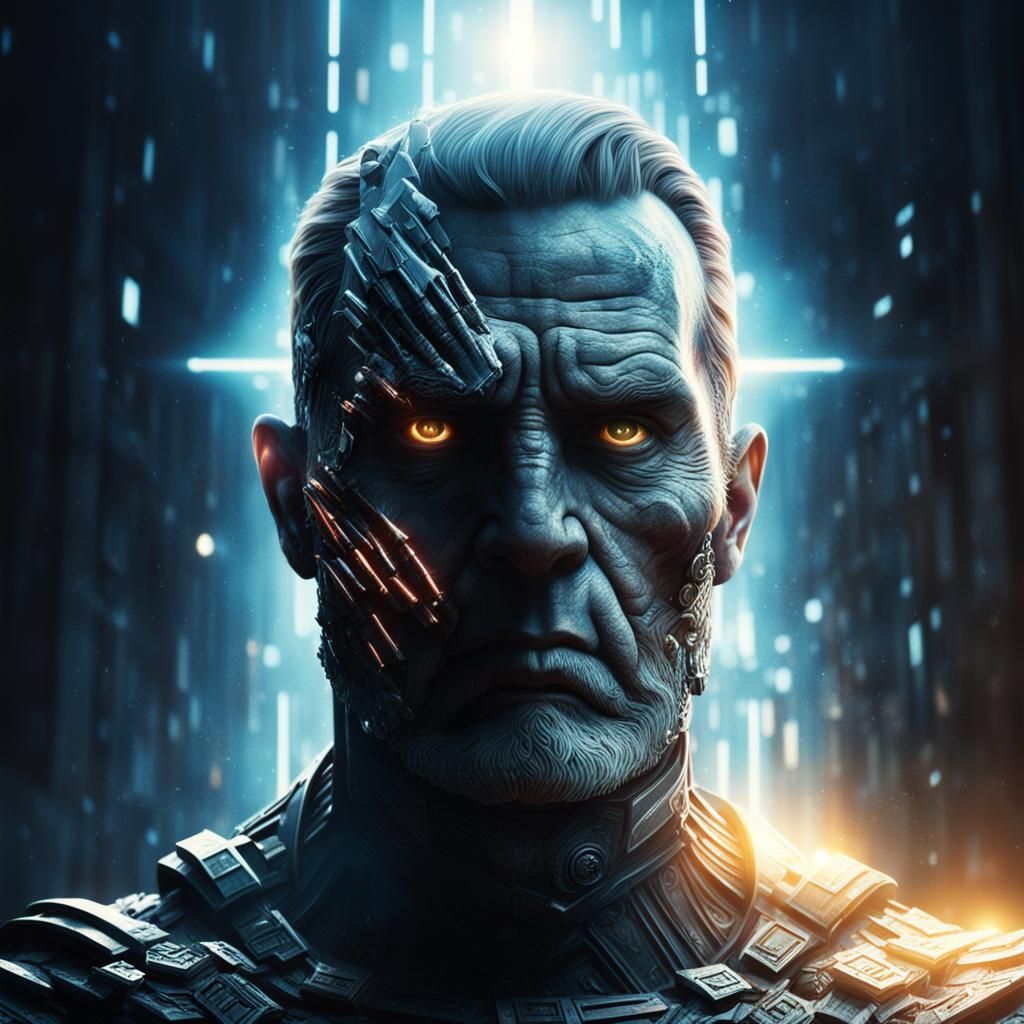 Epic Godlike Face in Dramatic Lighting