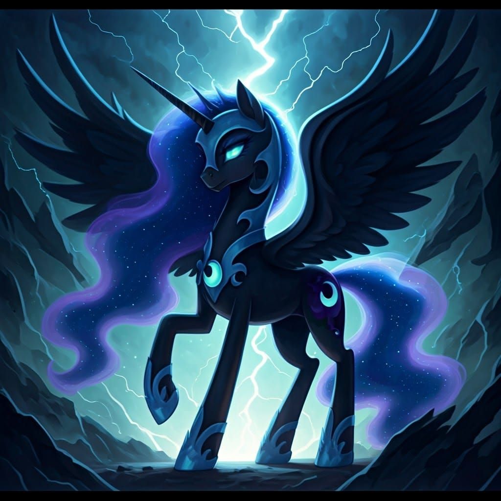 Nightmare Moon with Electric Lightning Energy