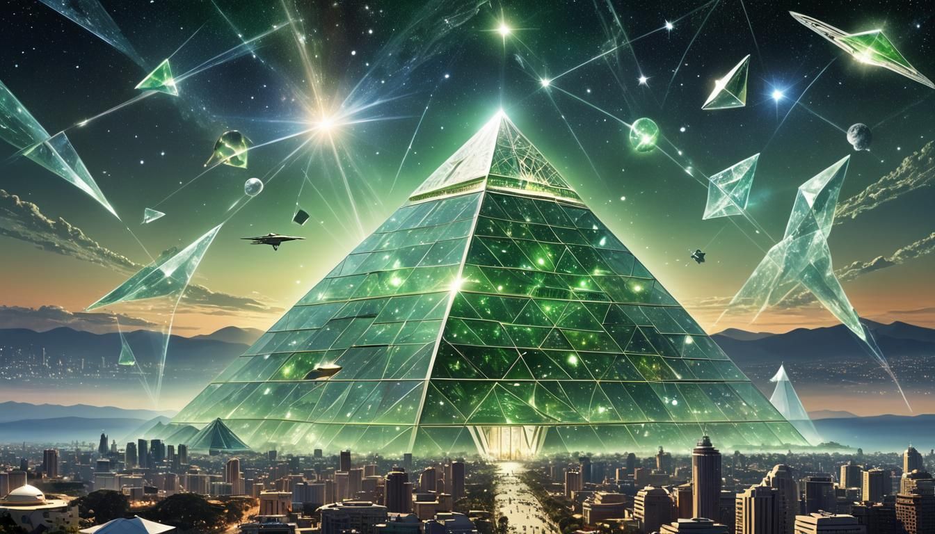 Pleiadian Mothership over Atlantis: A Cinematic Vision