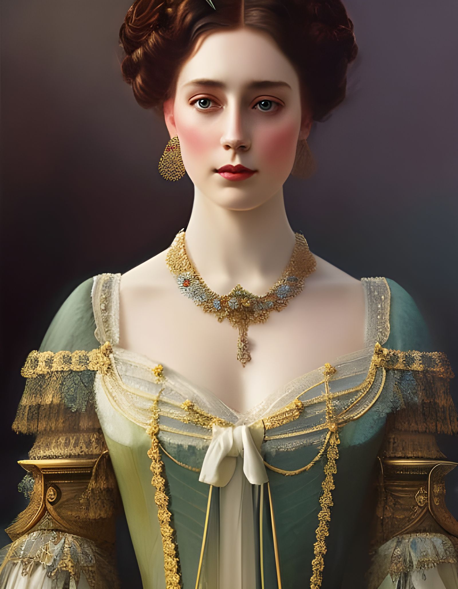 Victorian Beauty Portrait in Studio Lighting