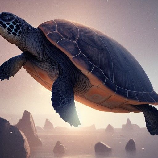 Detailed Turtle Concept Art in Fractal Style