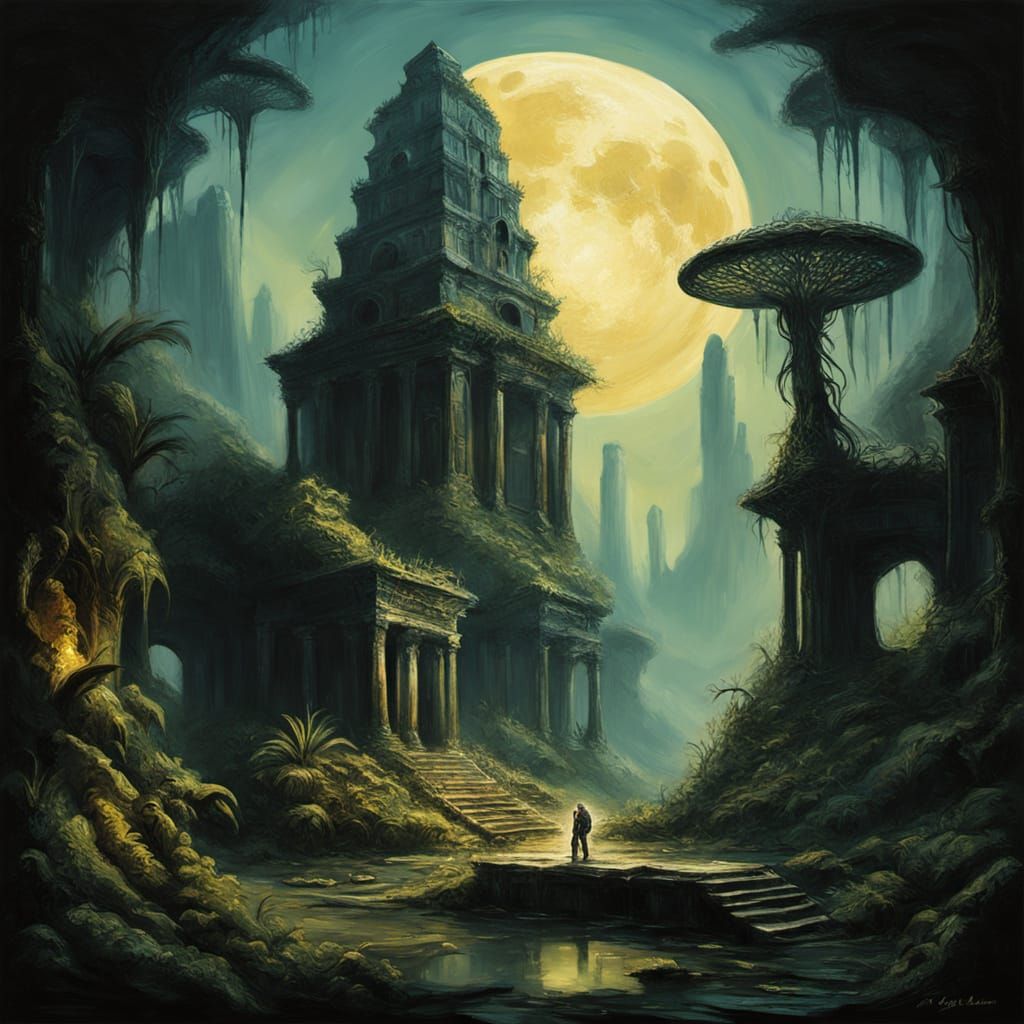 Astronaut Discovers Alien Temple on Jungle Planet Under Twin...