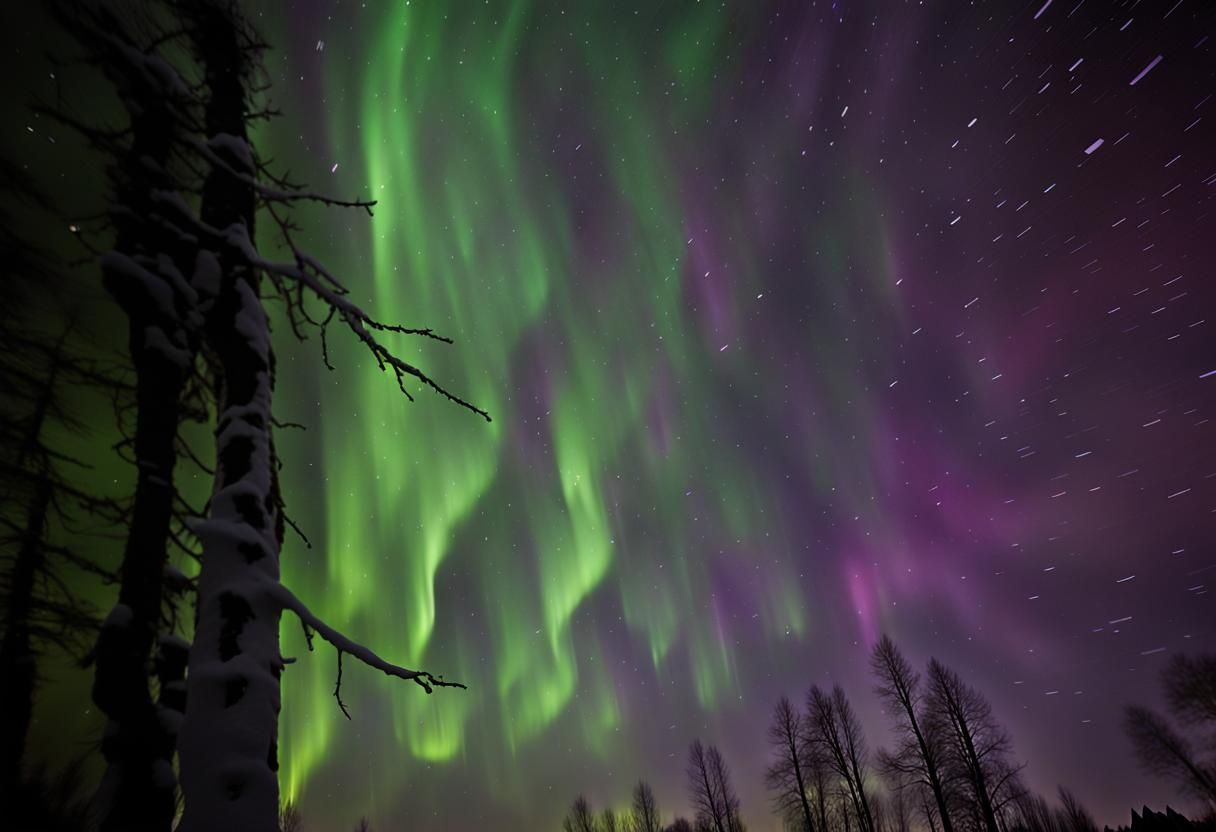 Aurora Borealis Photography in Winter Wonderland