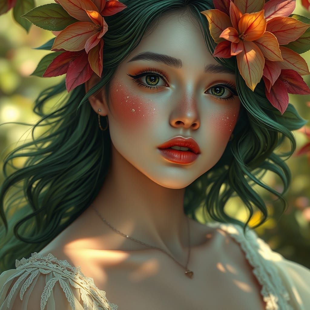 Luminous Forest Goddess