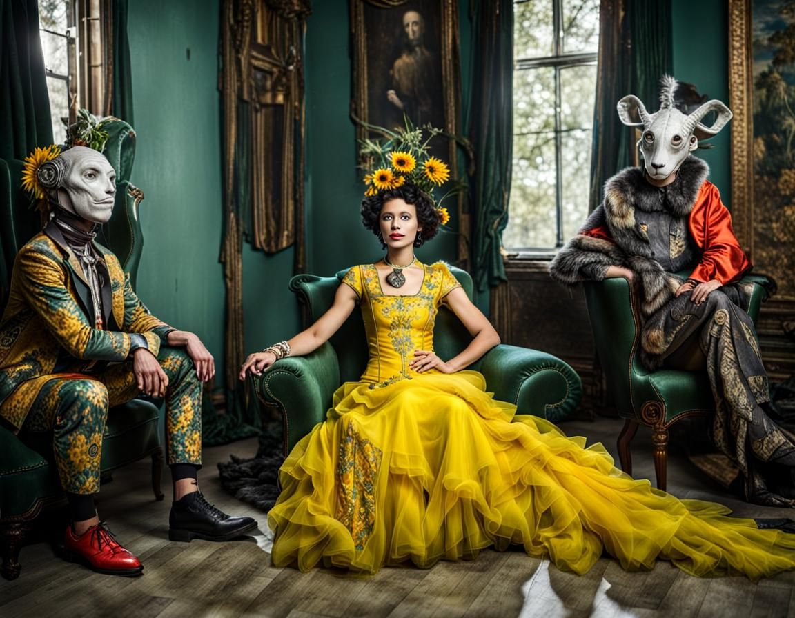 Surreal Alien Restaurant Celebration: Professional Photograp...