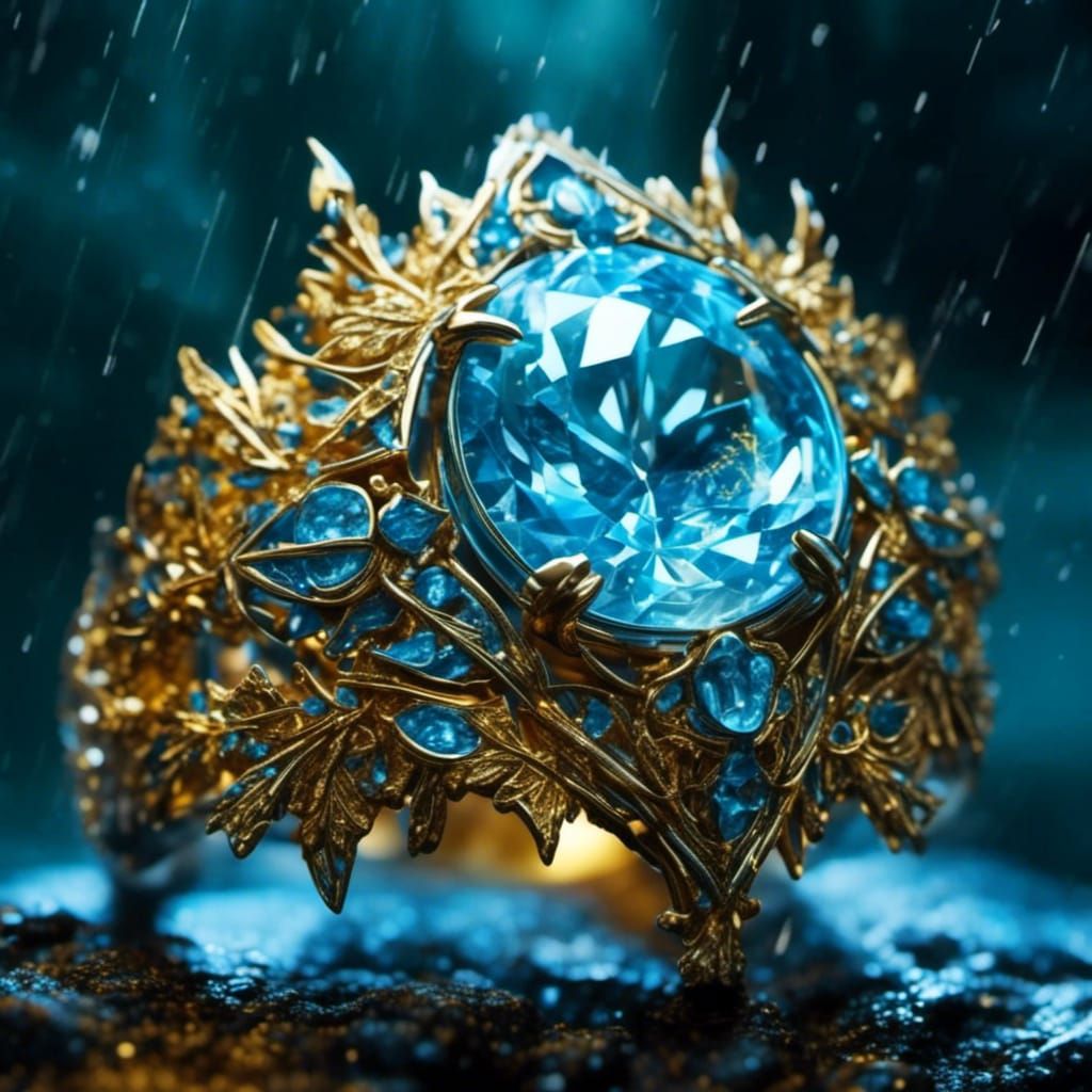 Elven Ring of Power in Hyperreal Style