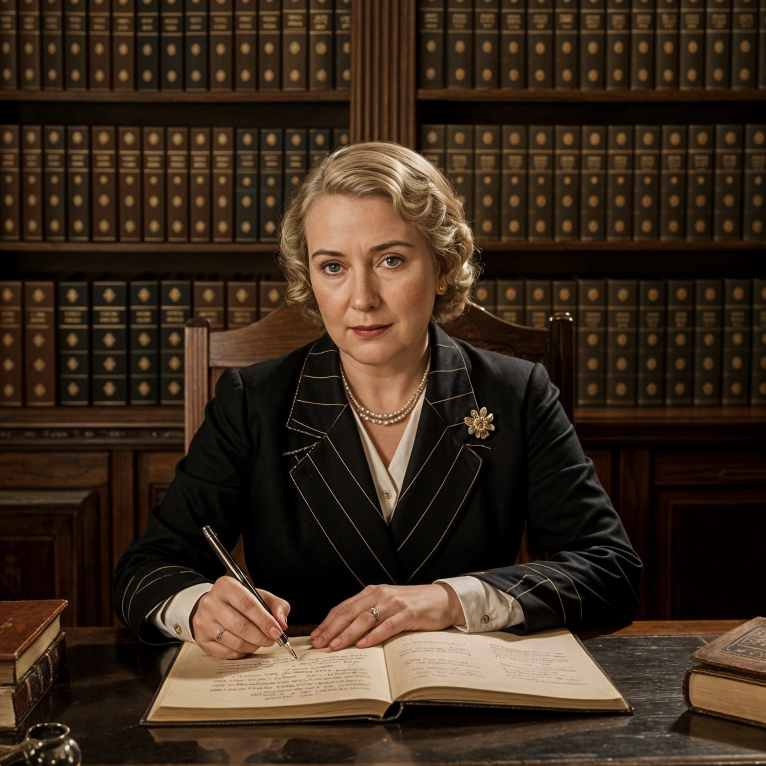 Agatha Christie Writing 'Death on the Nile' in 1930s Portrai...