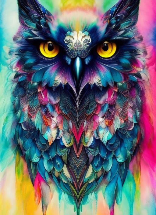 Colorful owl