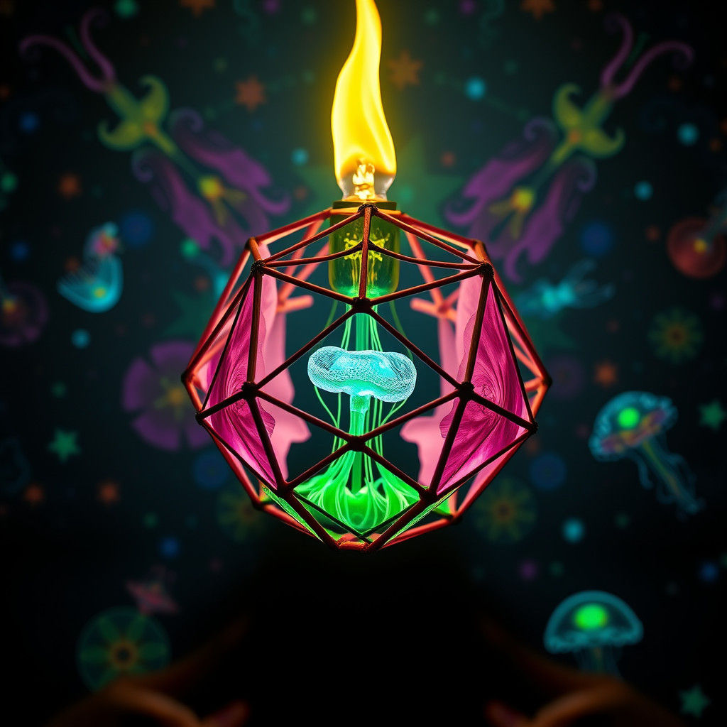 Icosahedron Meets Whispers of Mystic Elegance