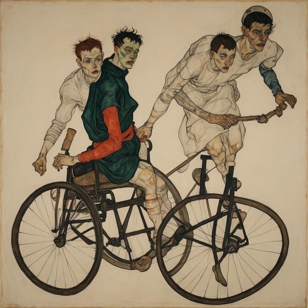 Athletes Without Barriers: Schiele and Bosch Inspired