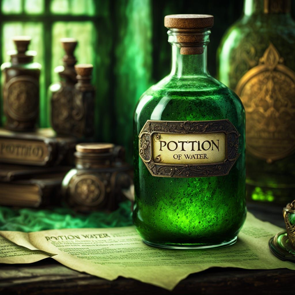 Elegant Potion Bottle in Mystical Macro Photography