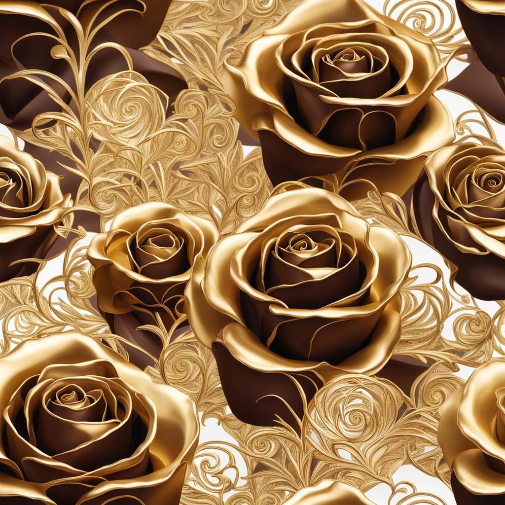 Chocolate Roses with Golden Ratio Composition