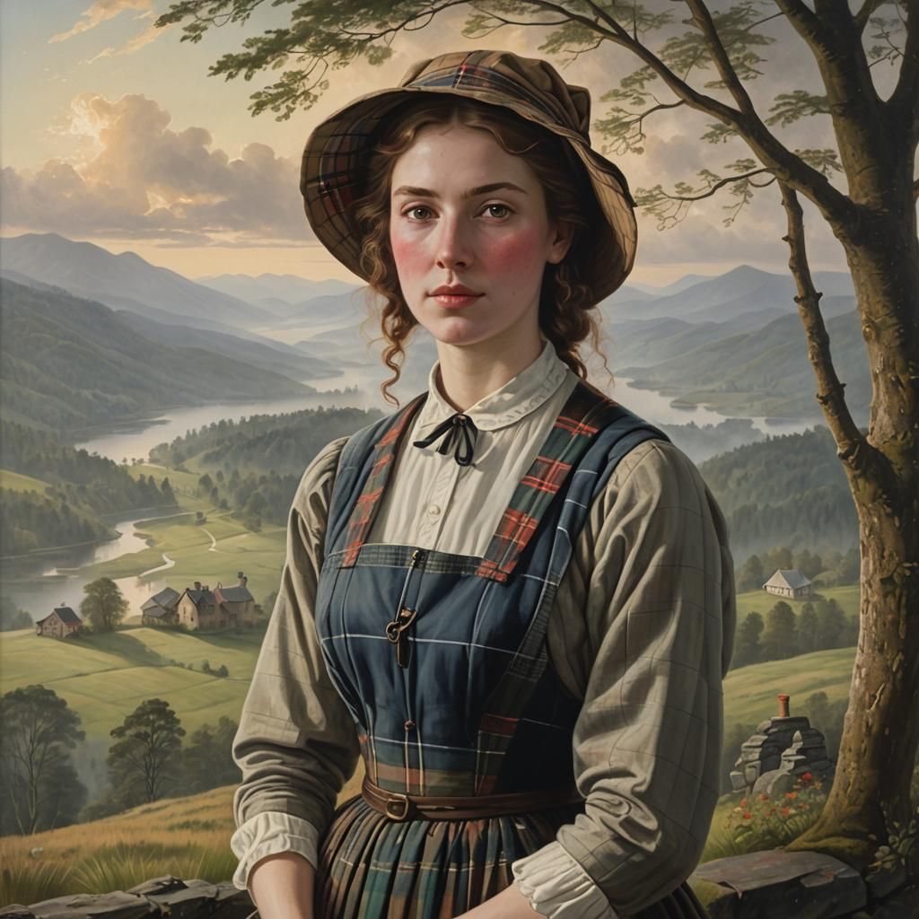 Colonial Portrait of Scottish American Woman