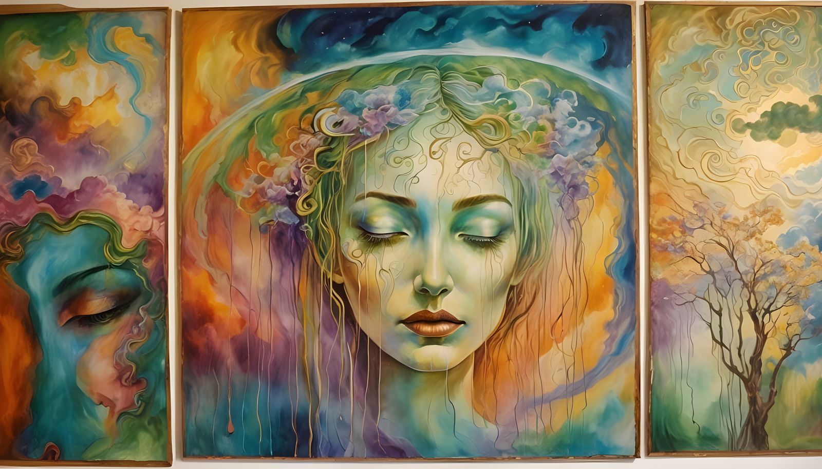 Intricate Dream Vision in Surreal Modern Art