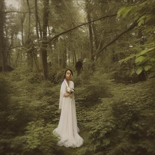 Serene Forest Figure in Soft Light