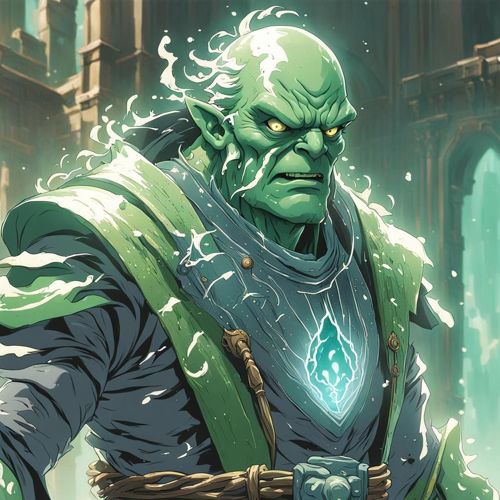 Ooze Wizard in Studio Ghibli Anime Style