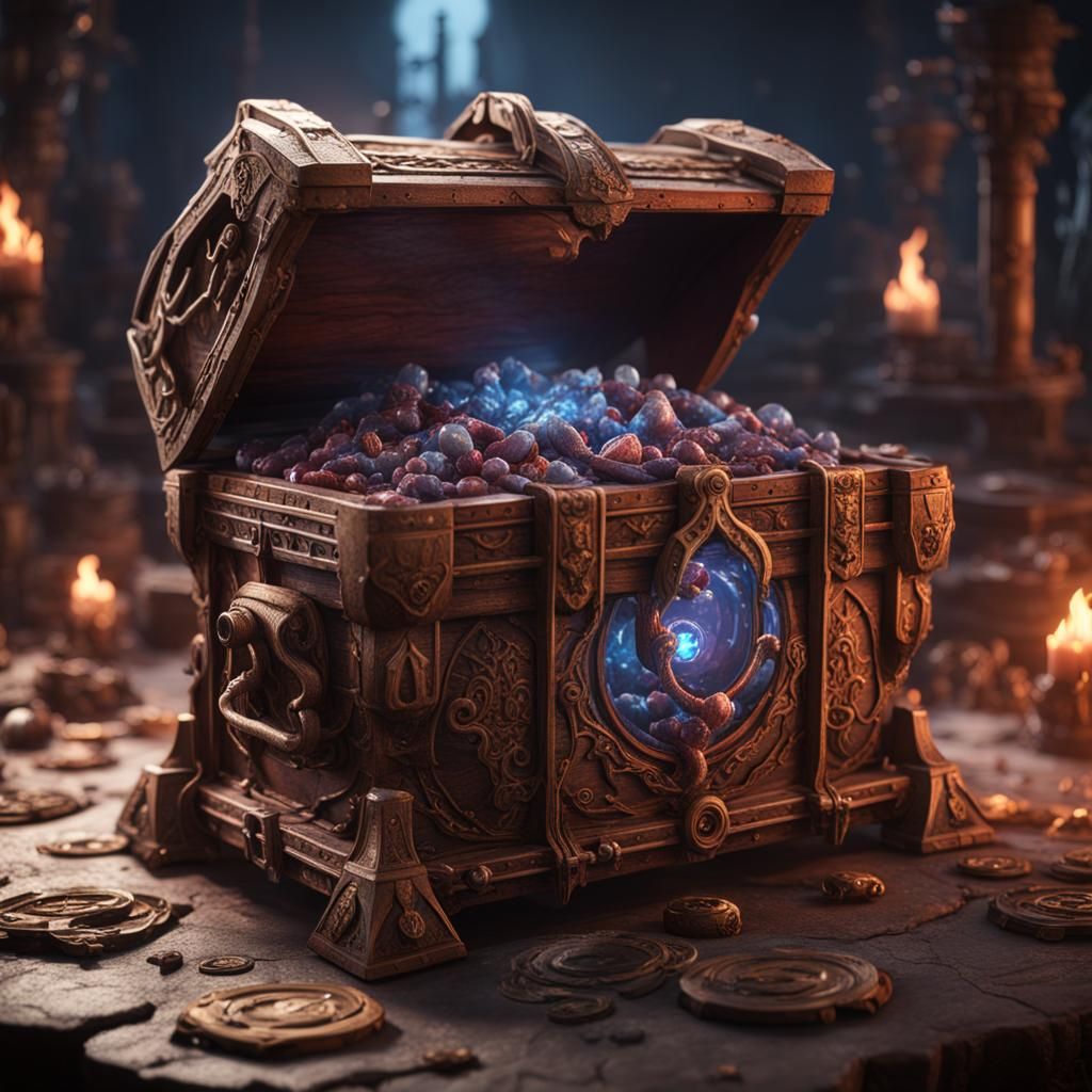 Gem-Chested Homunculus in Detailed Matte Painting Style