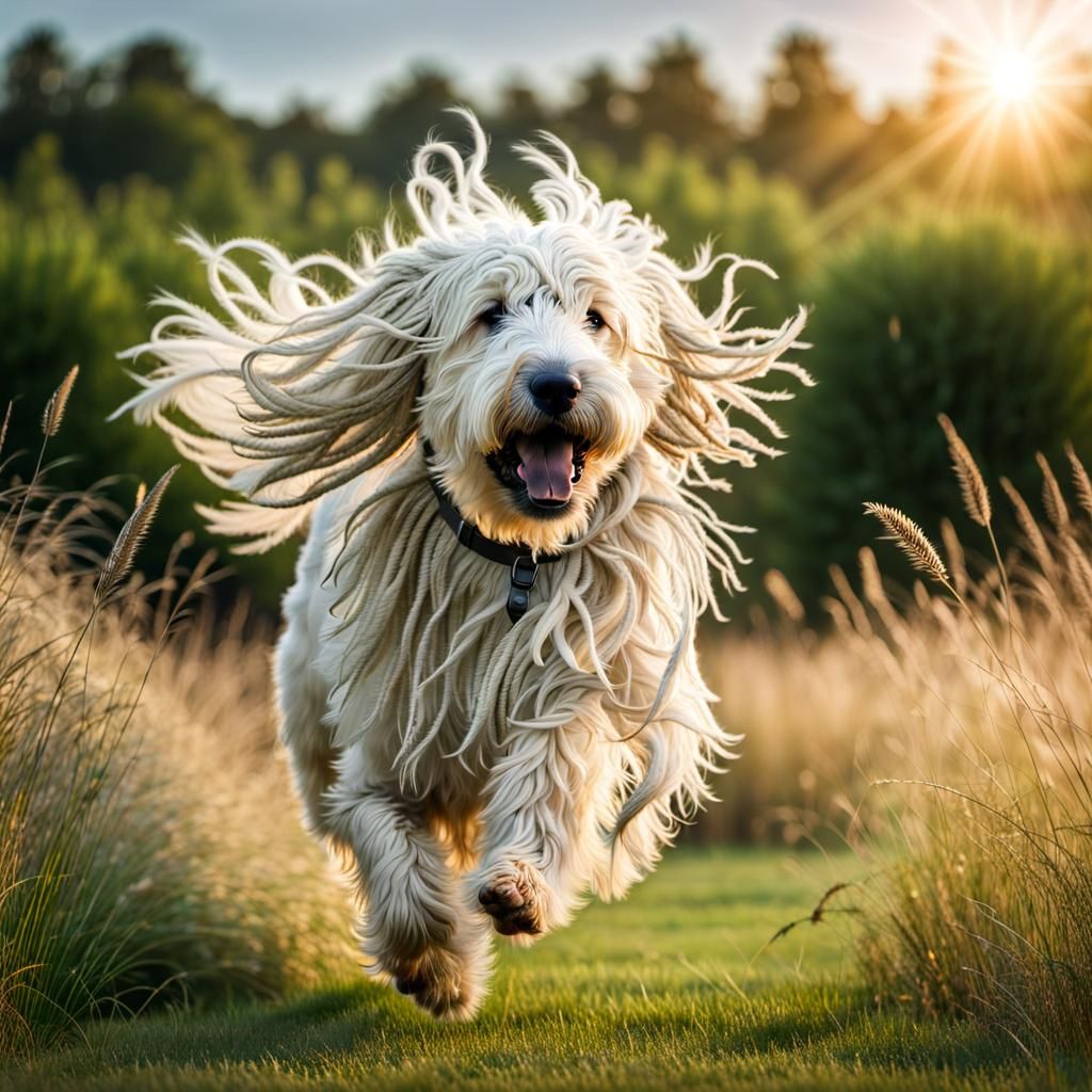 Cute Big Komondor Dog