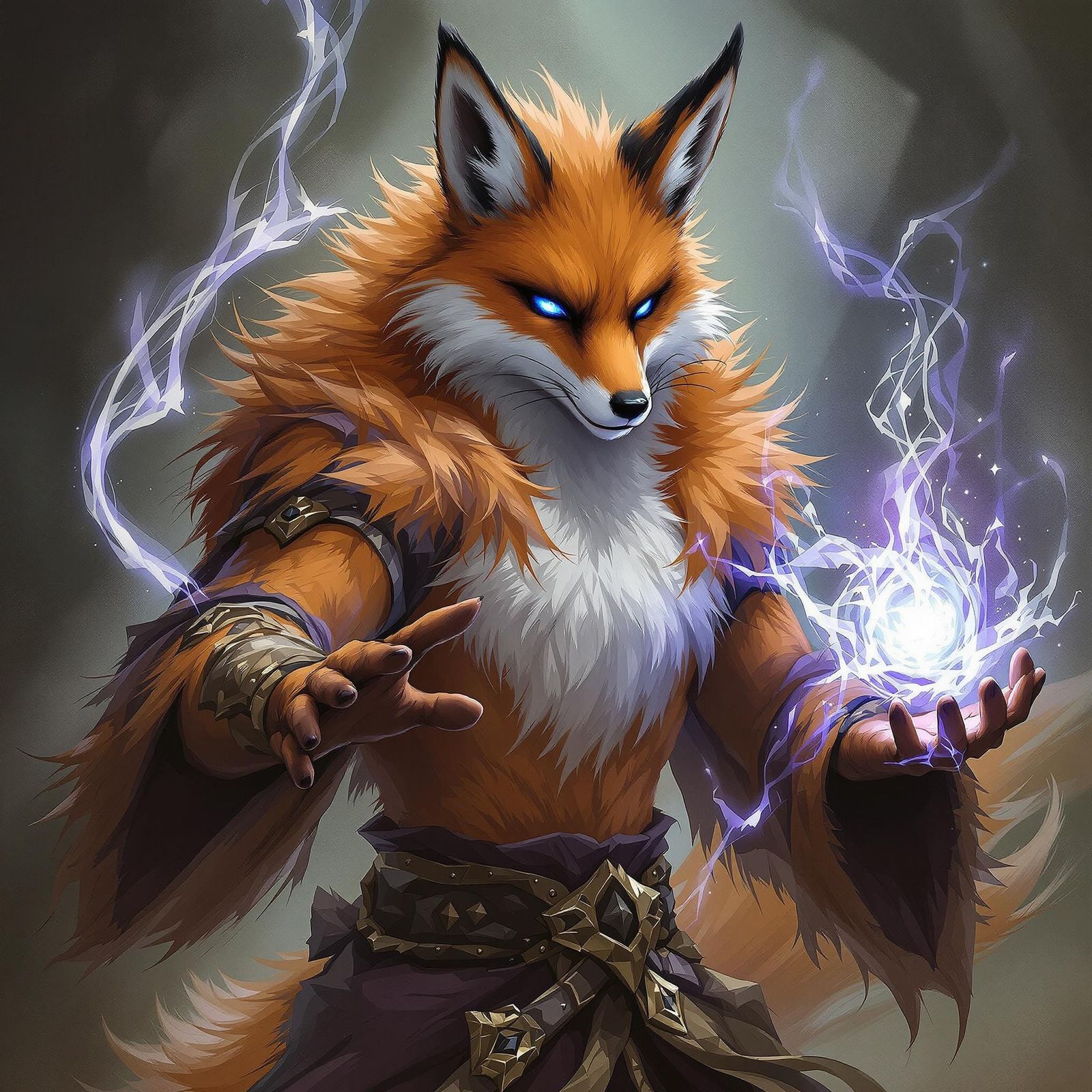 Mystical Fox Sorcerer Unleashes Magic
