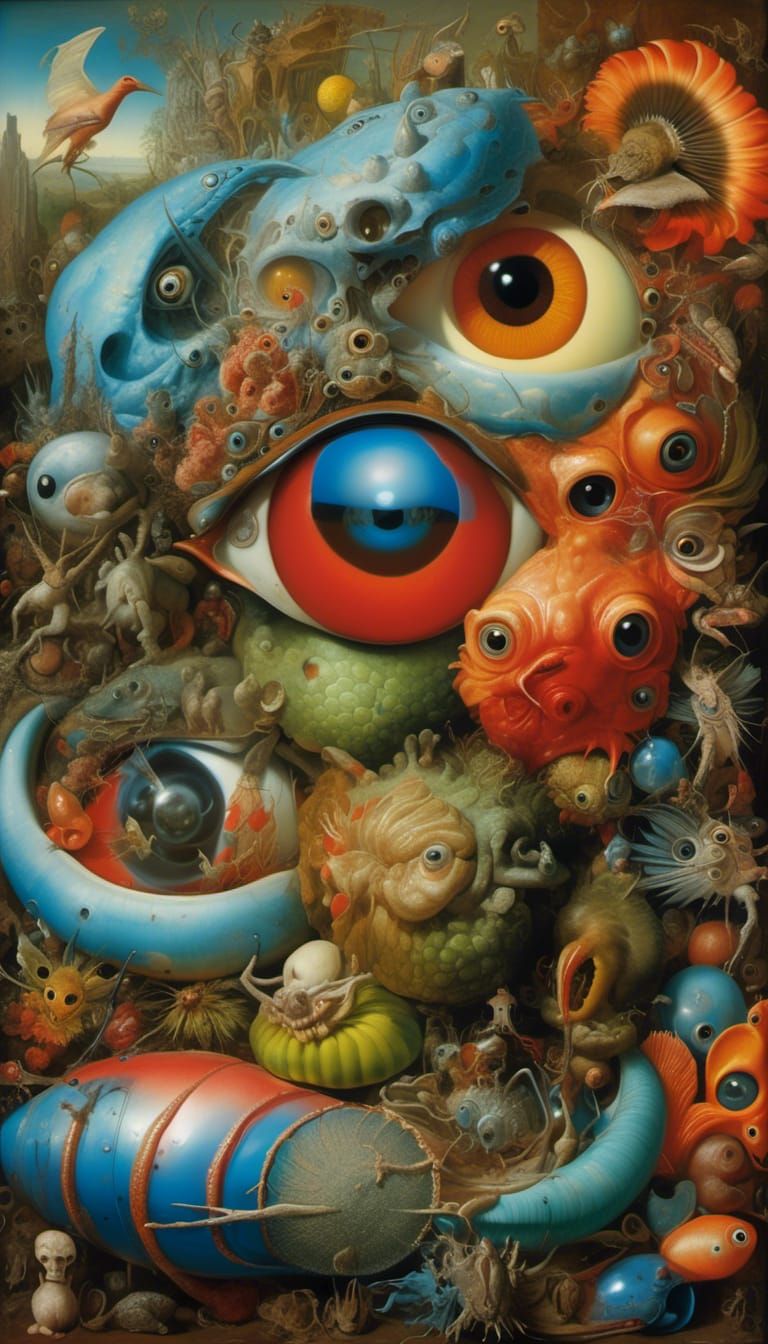 Surreal Cryptid Asylum: A Hyperrealistic Fantasy Painting