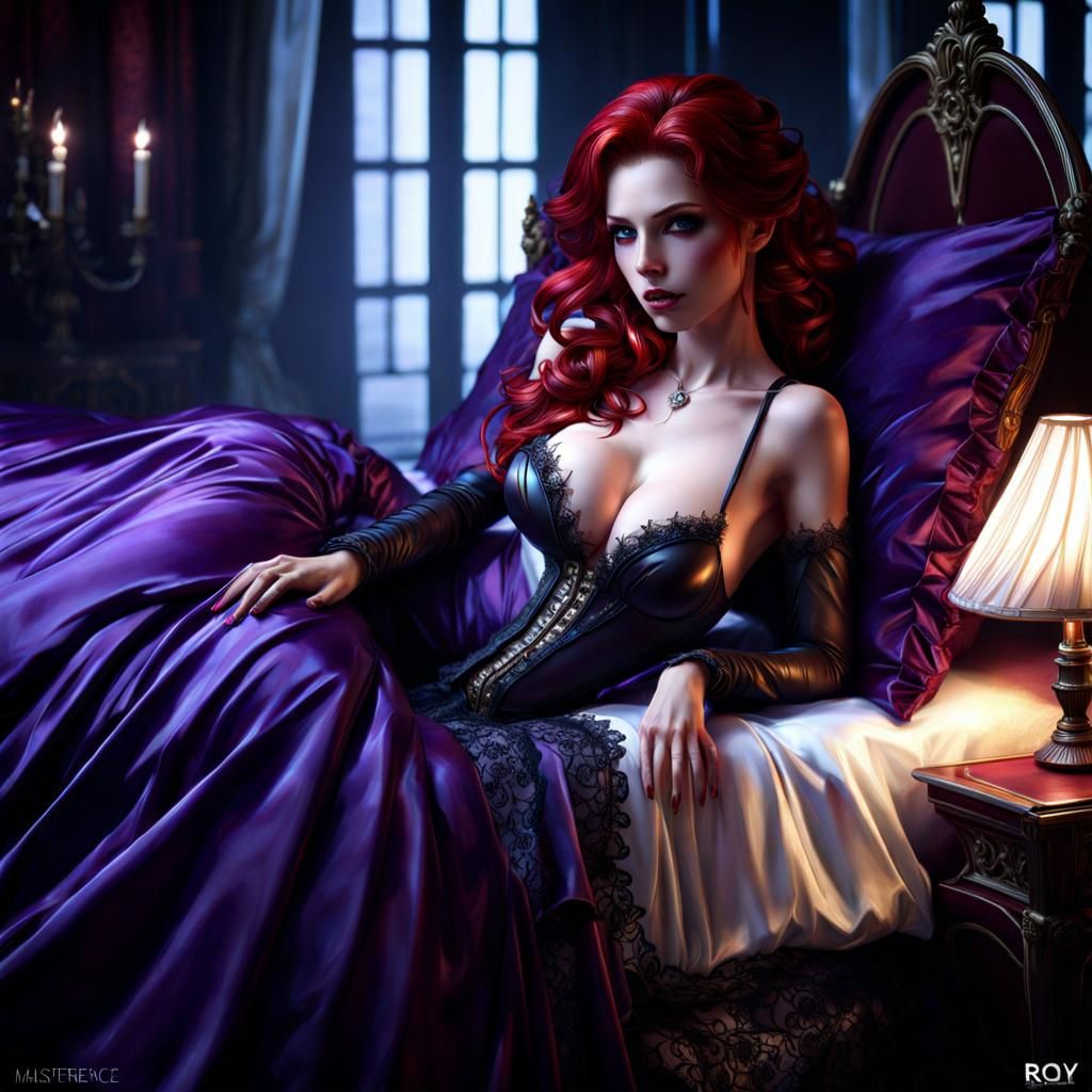 Pretty French Woman in White Lingerie