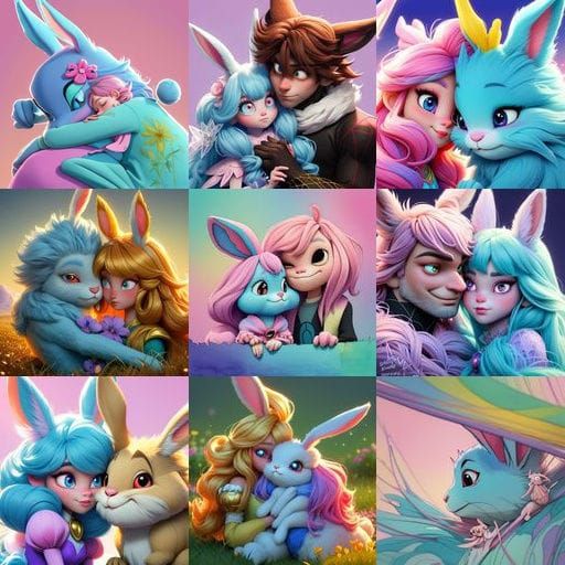 Rabbit and Spider Love Story: A Cartoon Romance