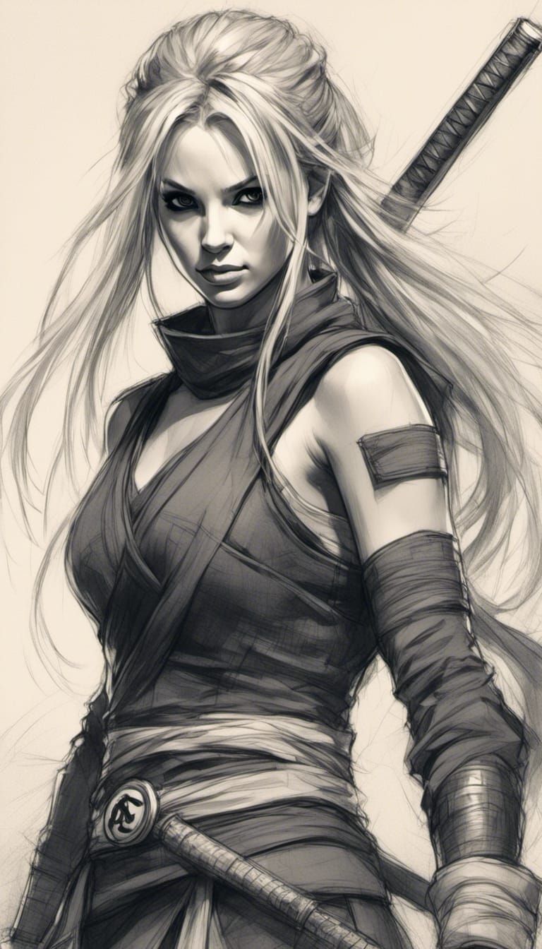 Britney Spears as Naruto Ninja: AI Art