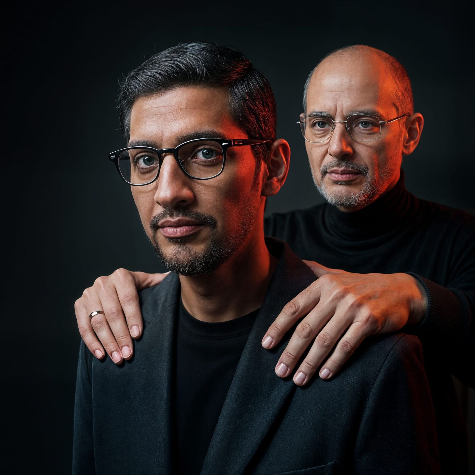 Sundar Pichai Cybermysticpunk Portrait in Cinematic Lighting
