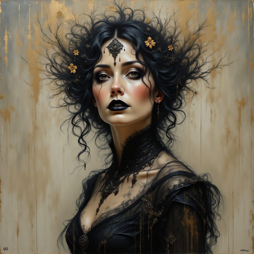 Hollow Feelings: A Gothic Beauty in Despair