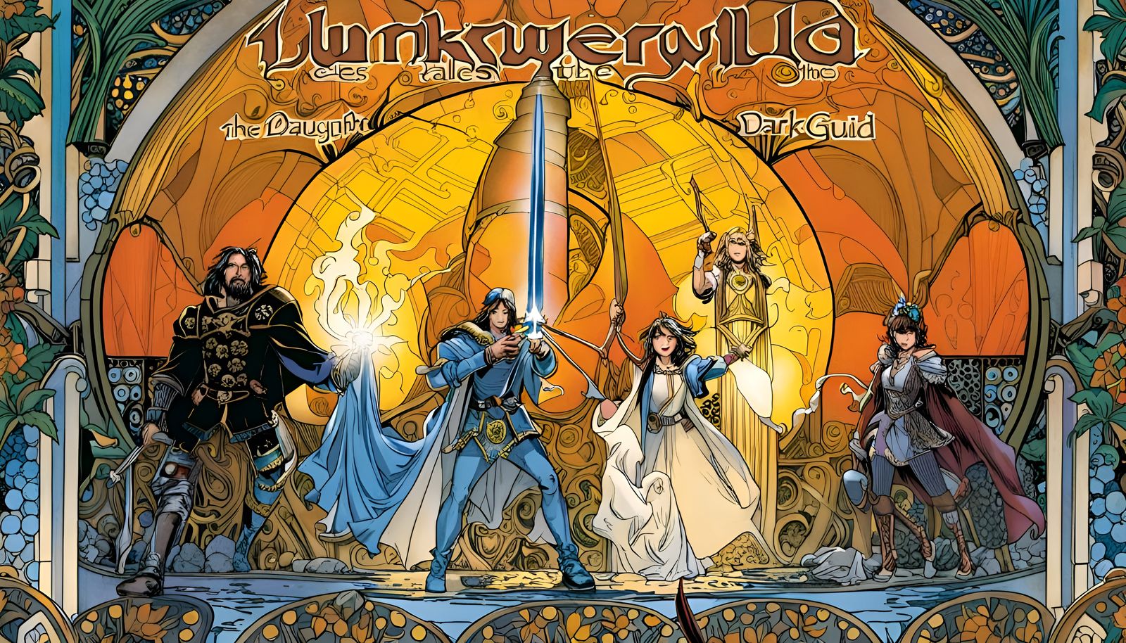 Comic Book Art: Father, Daughter, and Dark Guild