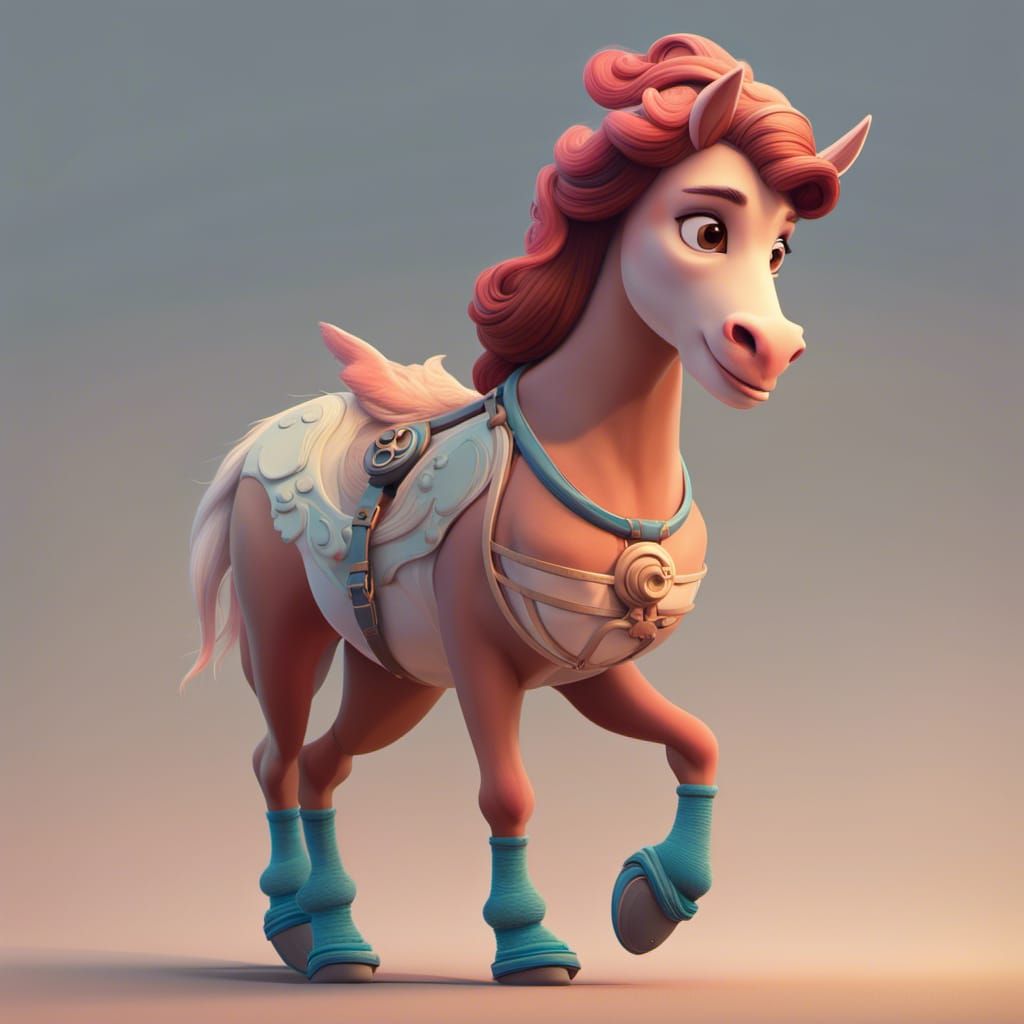 Latina Centaur Girl: 3D Digital Art