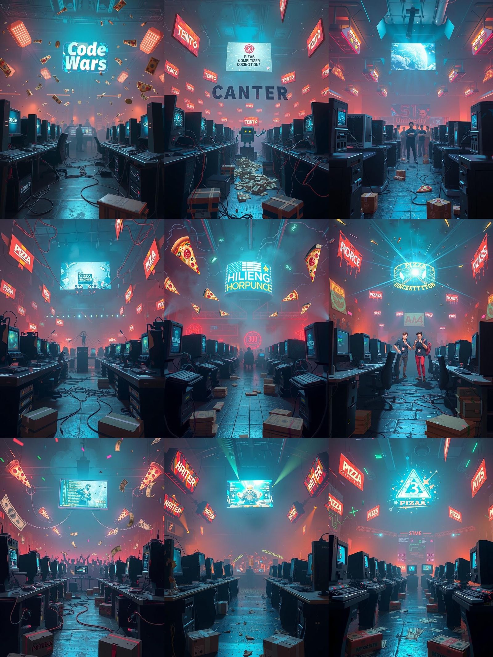 Programming Competition Poster in Fight Poster Style