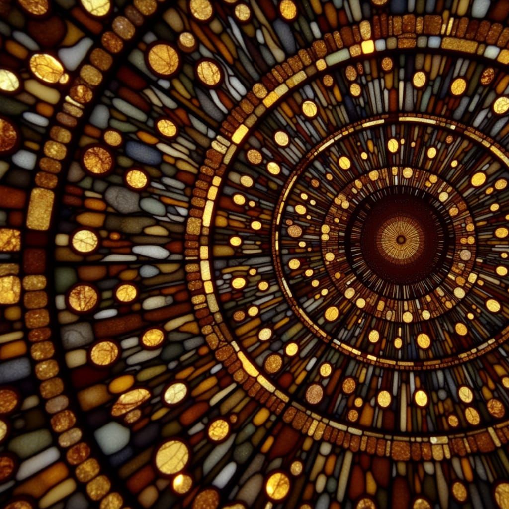 Geometric Curves and Spirals in Metallic Style