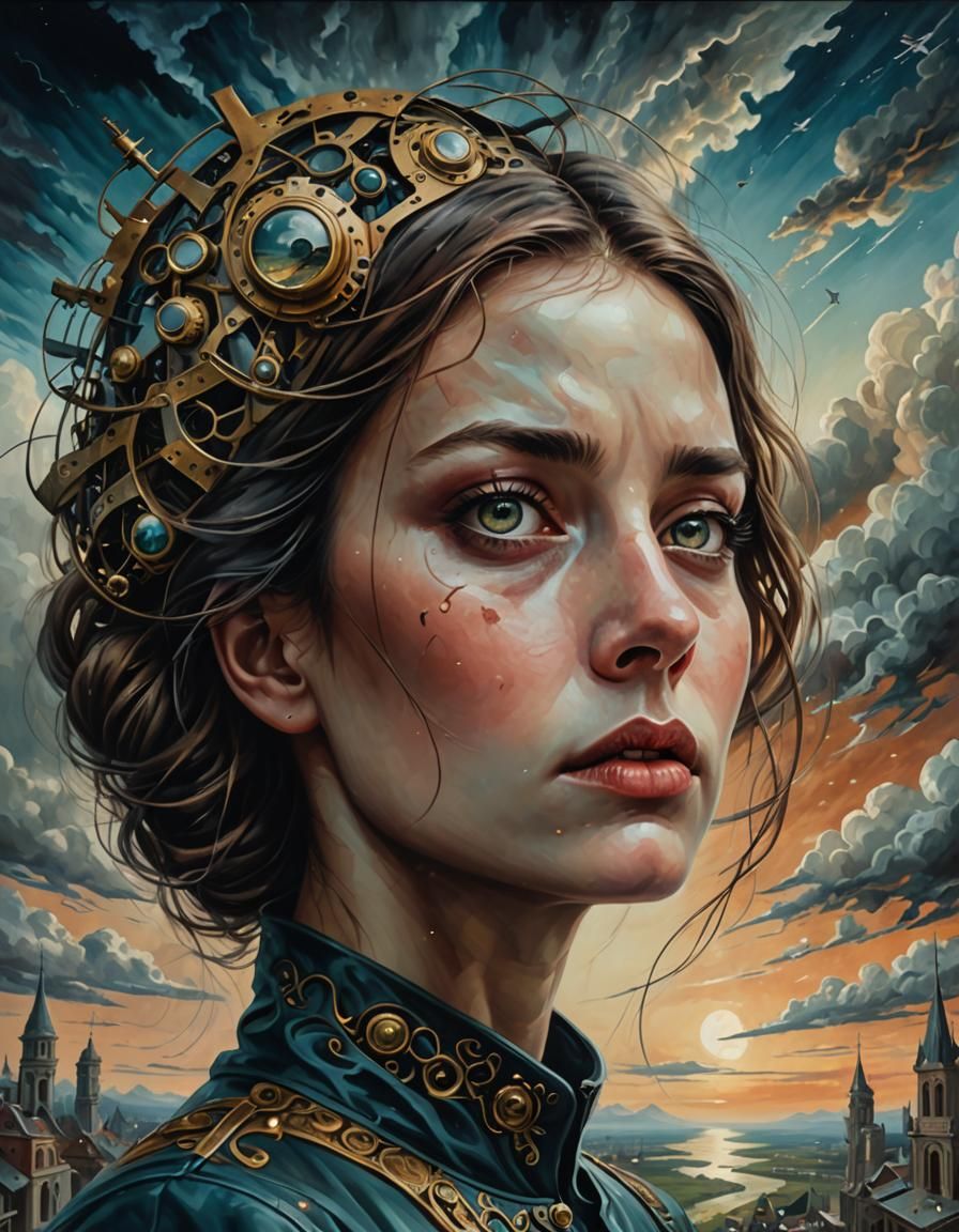 Agoraphobia: A Surreal Dark Fantasy Portrait