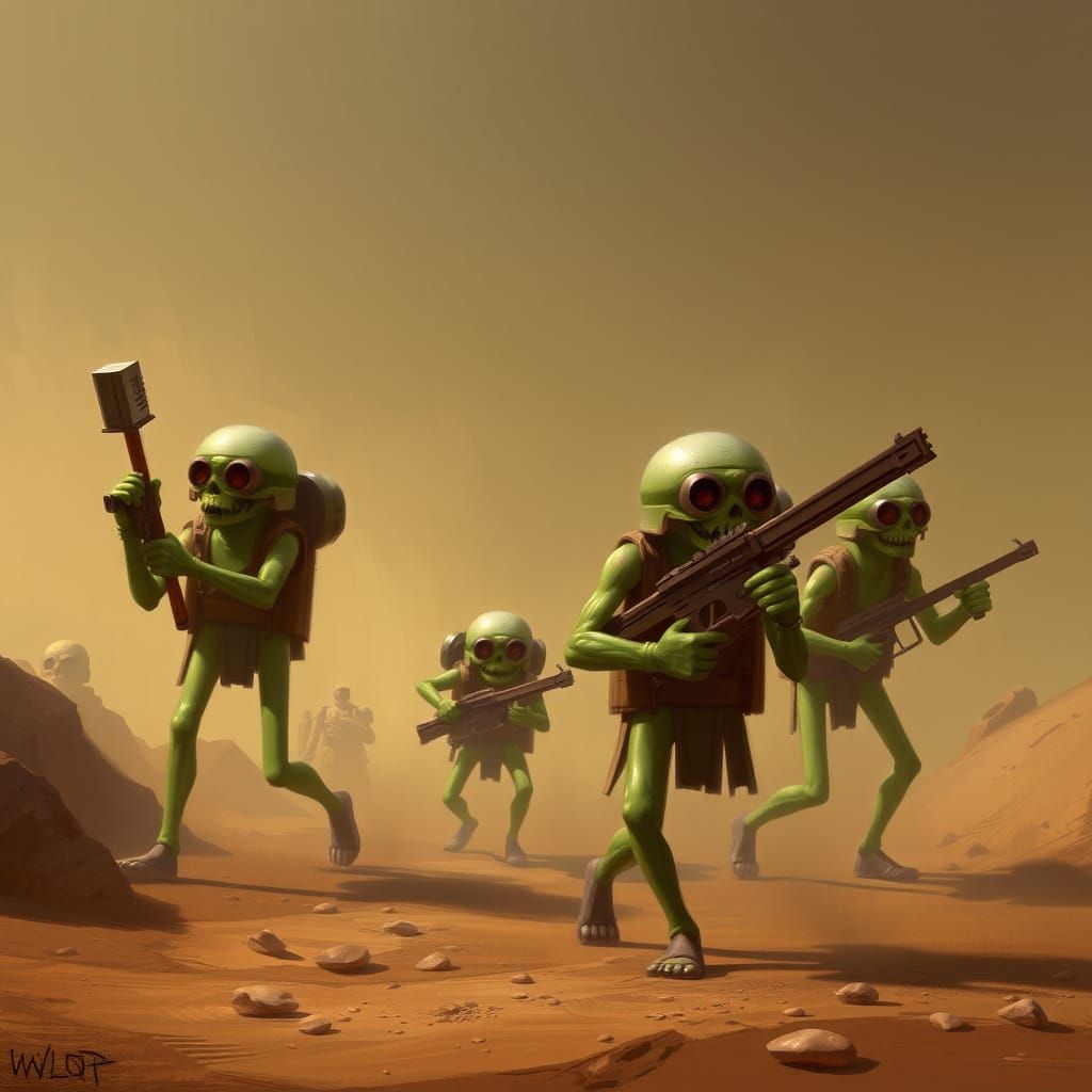 Concept Art of Futuristic Warriors in Cyberpunk Style