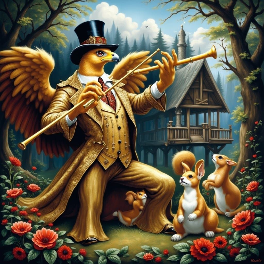 Regal Eagle Plays Enchanting Melody to Lure Creatures to Coz...