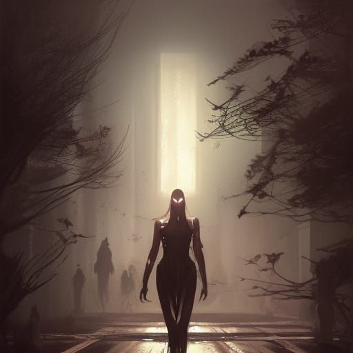 AI Creates Art in Cyberpunk Tech Room