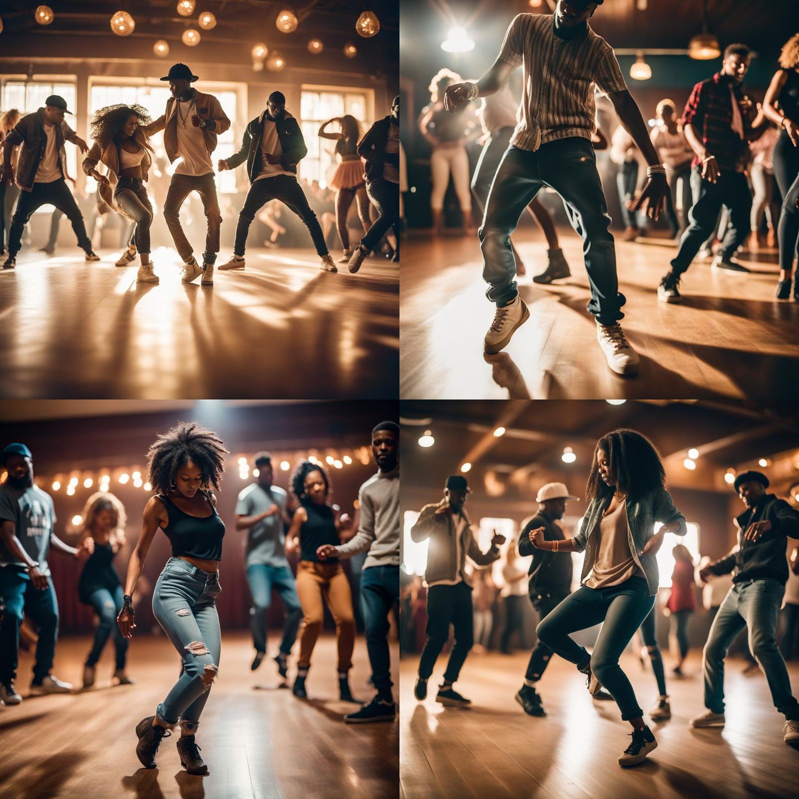 Energetic Hip Hop Dance Hall Photography