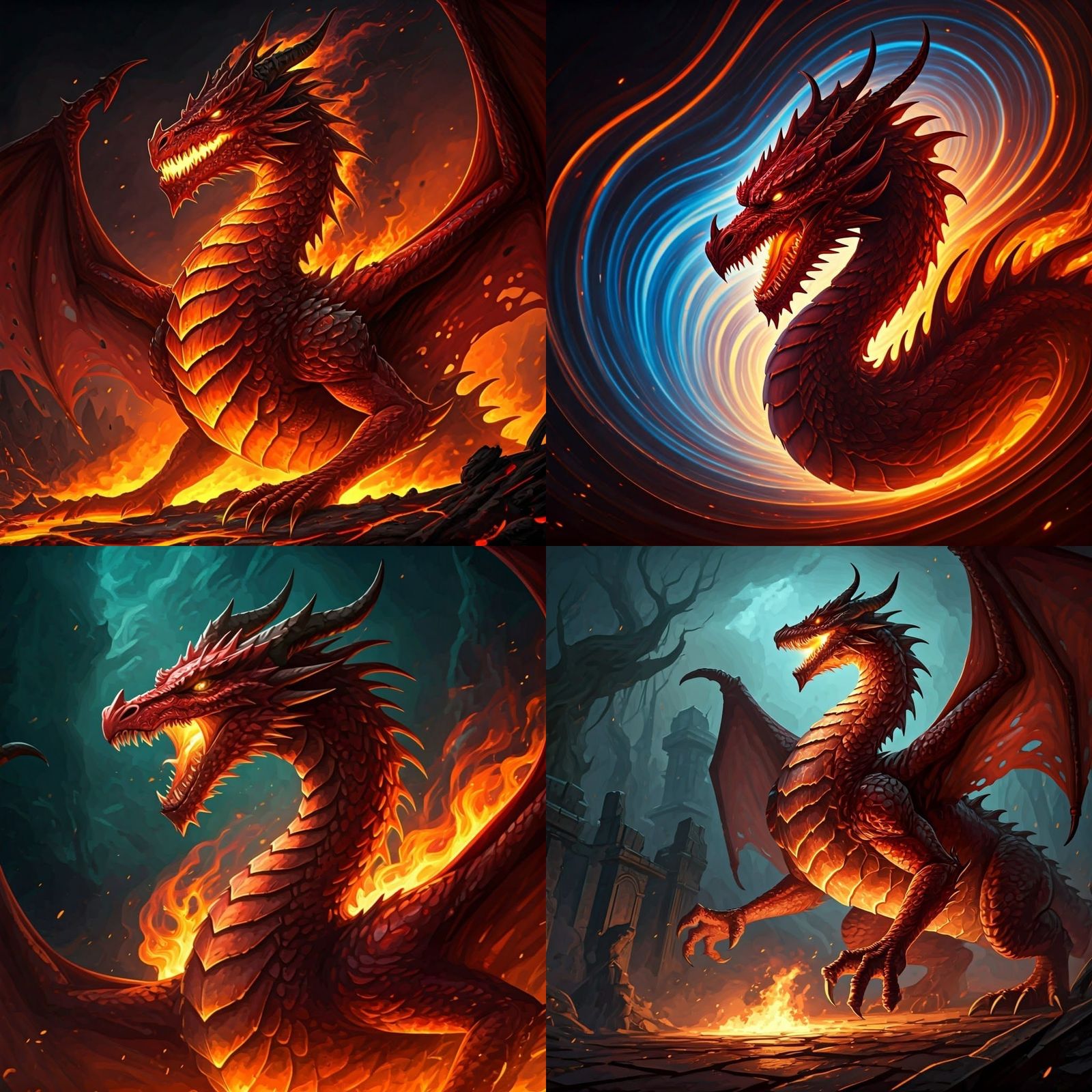 Blood Red Dragon Unleashes Fire