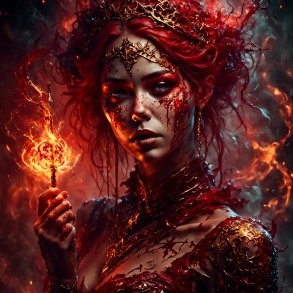 Incendra Infernostorm, D&D Character Art