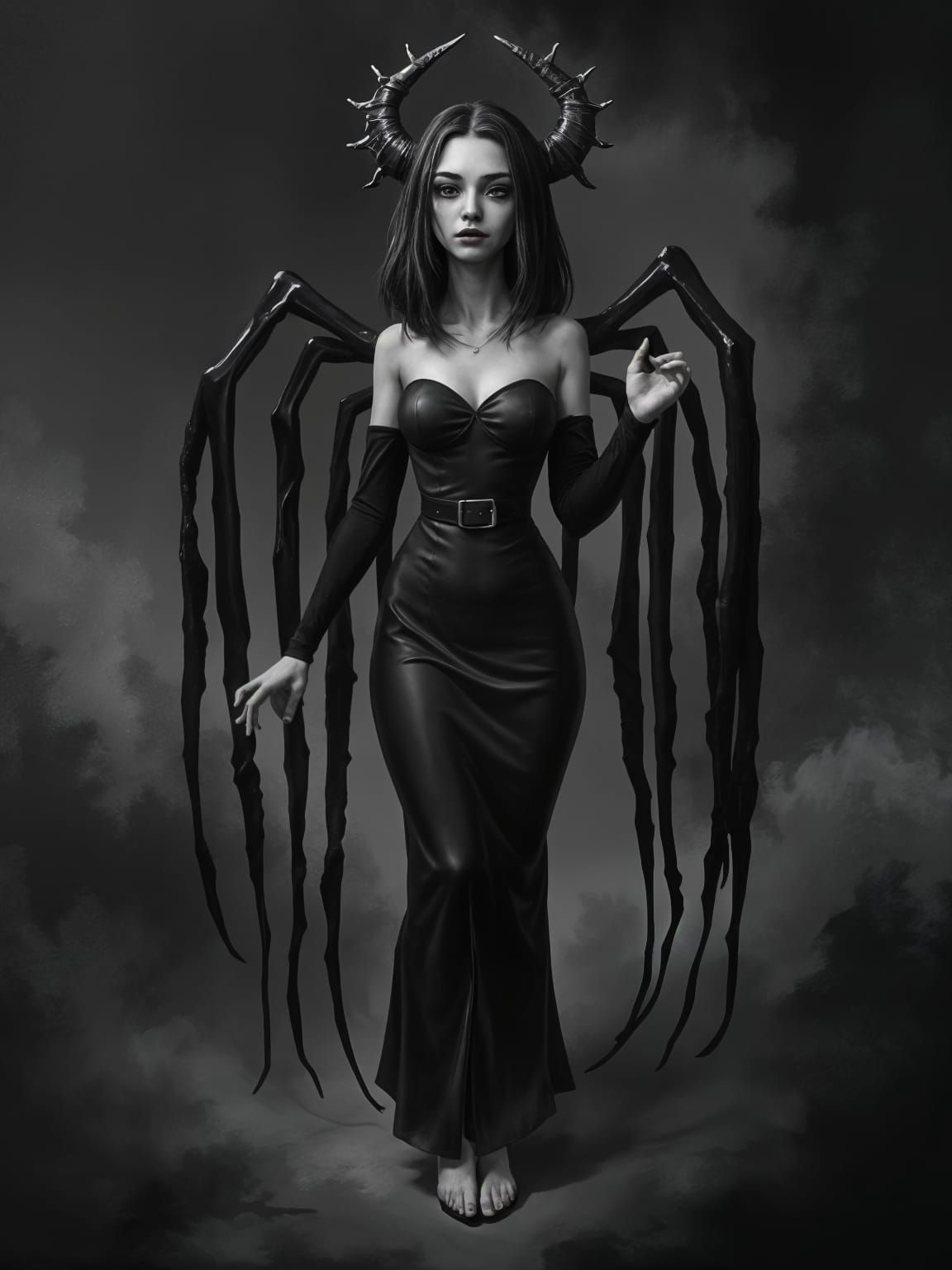 Slendora Approaches in a Dark and Ominous Portrait