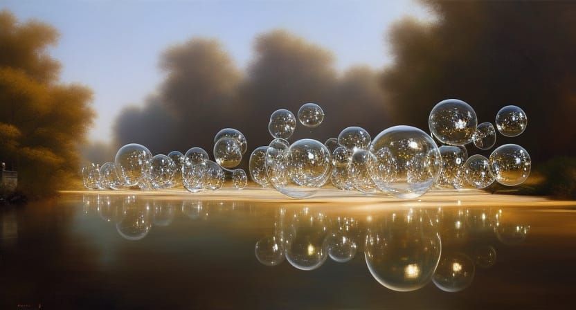 Ethereal Glass Bubbles Containing Unique Elements