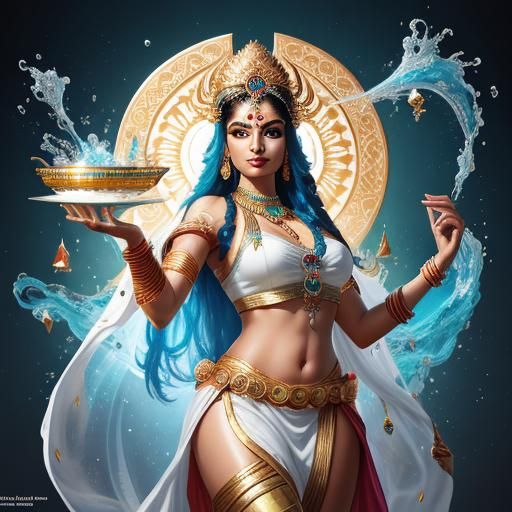 Hyperrealistic Lakshmi Portrait with Intricate Detail