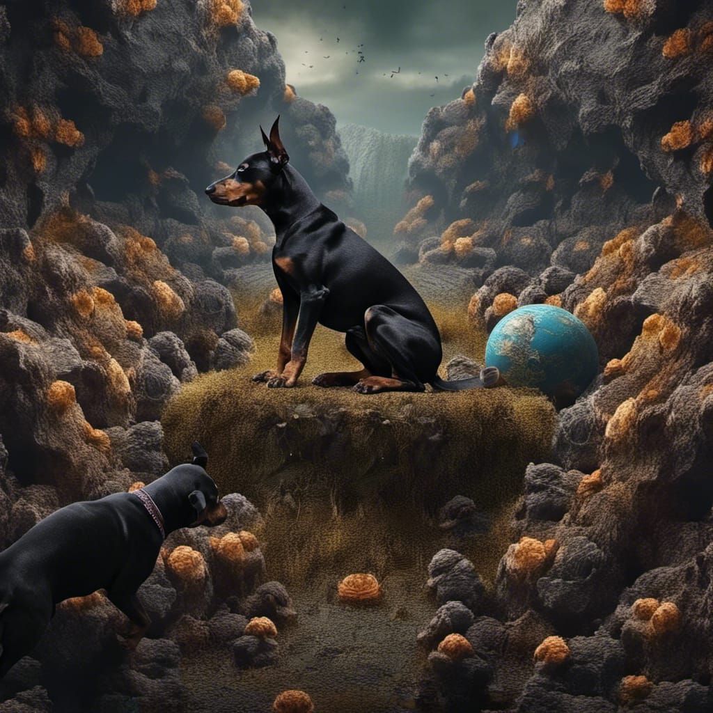 <lora:atos:1.0> Dog explain life