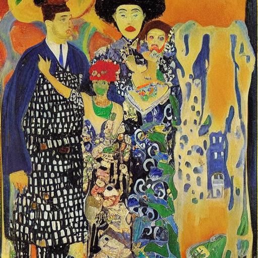 Ethereal Vampire Portrait in Art Nouveau Style